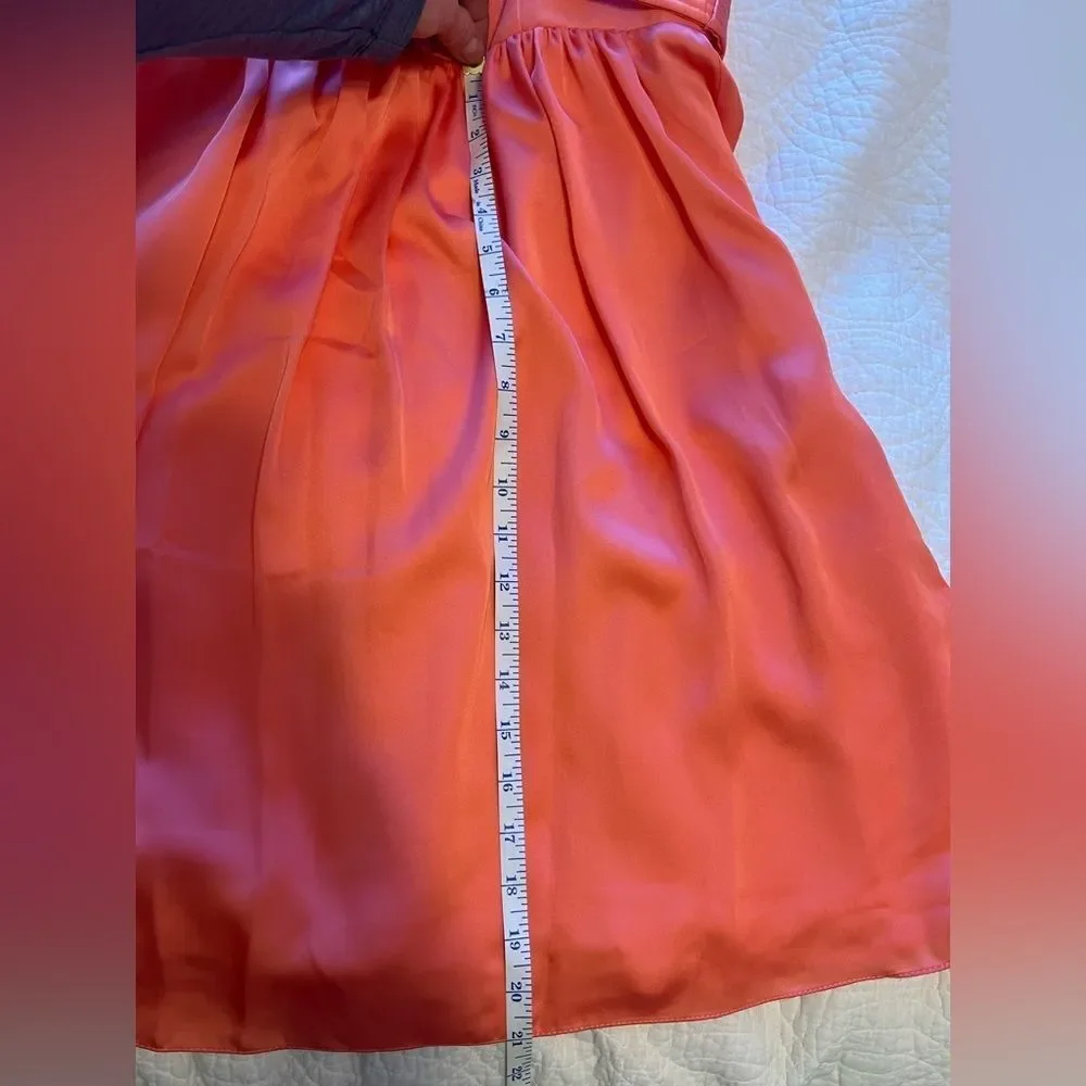 Vera Wang White Cocktail Halter Belted Mini Dress Coral Reef Size 4 Wedding Twee